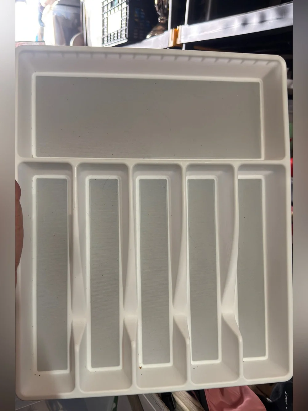 White Utensil Drawer Organizer Tray - Home Storage & Organization